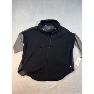 Calvin Klein Performance Cowl Neck Colorblock Waffle Knit Top Lightweight‎ M